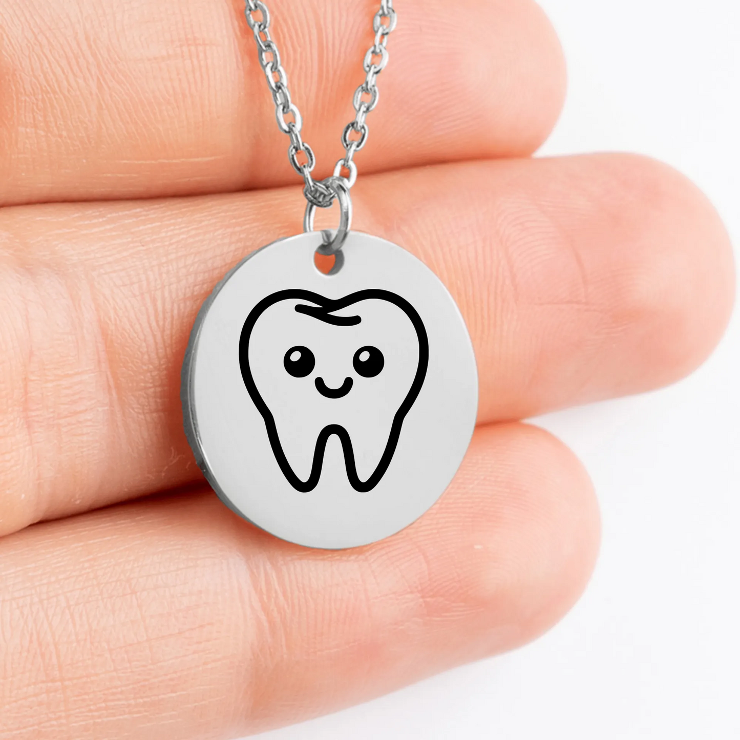 Unique Tooth Pendant Necklace Gift Idea with Personalized Charm