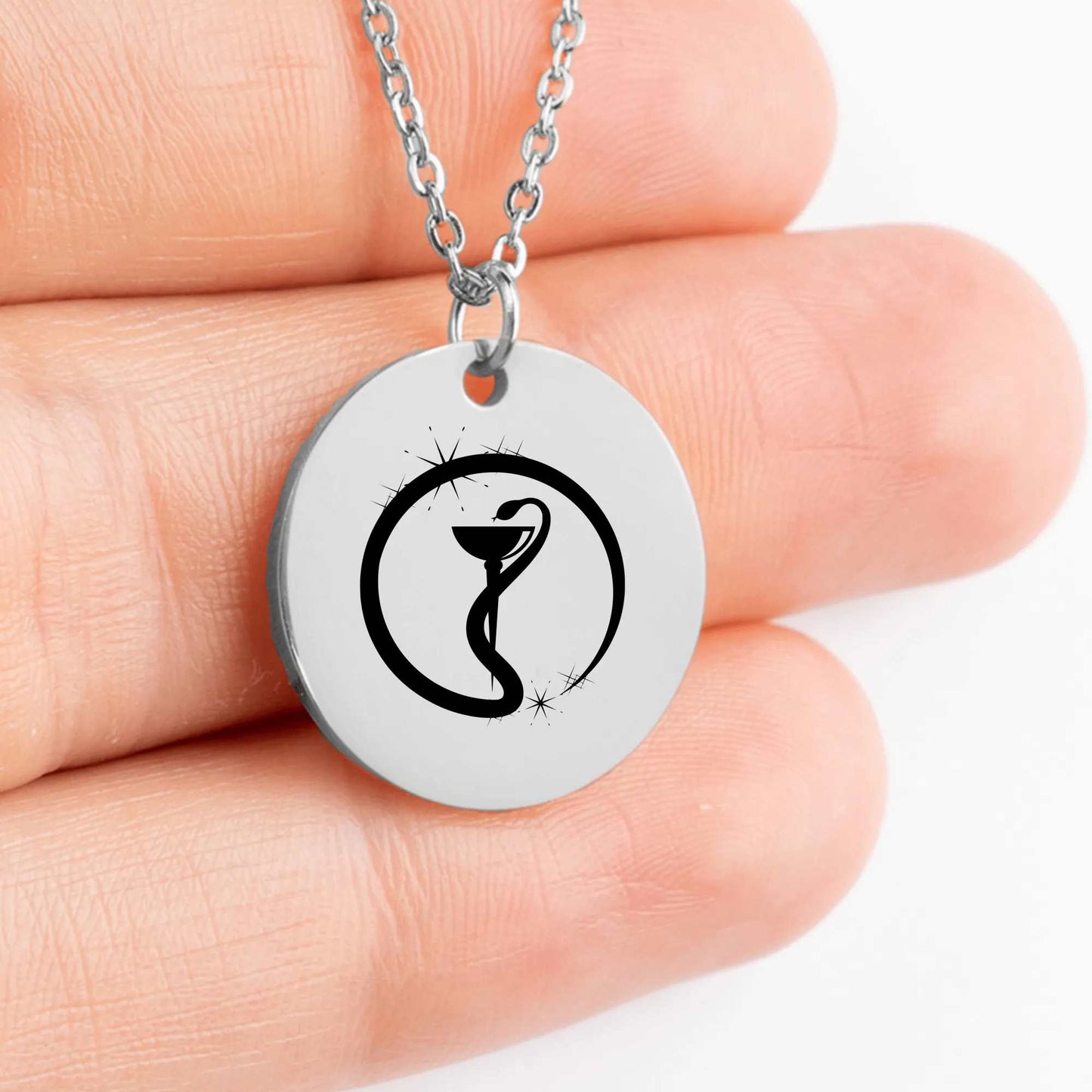 Custom Bowl of Hygiene pendant necklace for personalized style