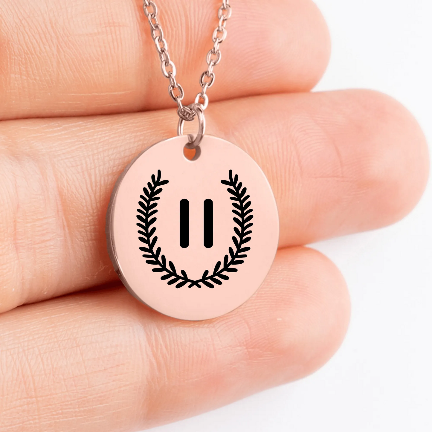 Unique personalized Pause pendant gift idea for jewelry lovers