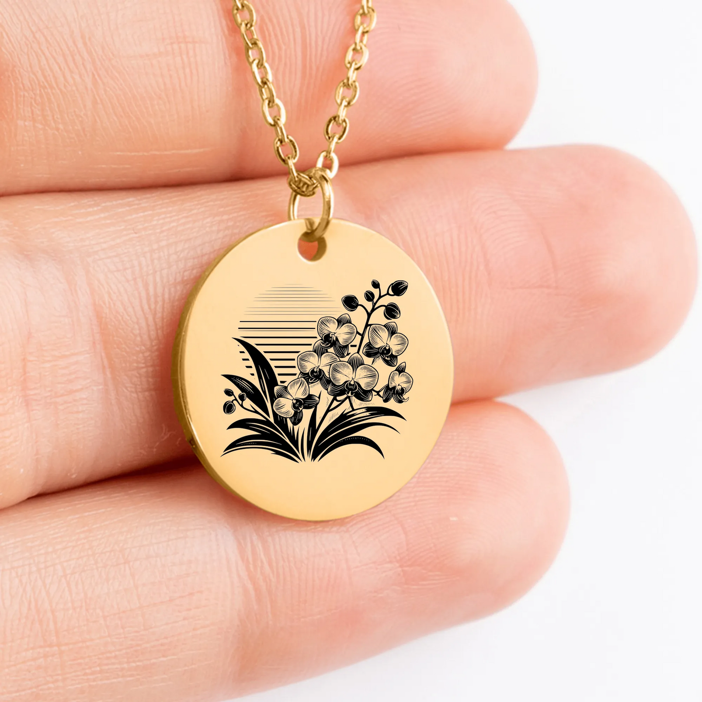 Stunning Orchid pendant for women, custom handmade jewelry gift idea