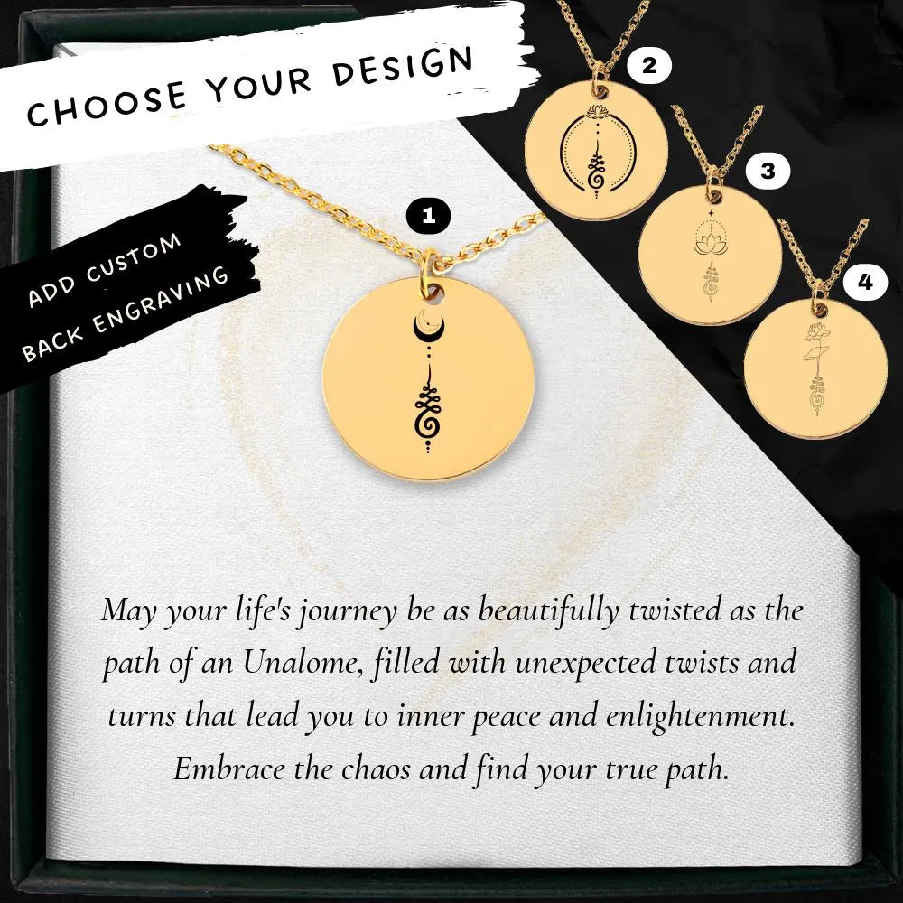 Beautiful Unalome Symbol charm pendant for a personalized gift