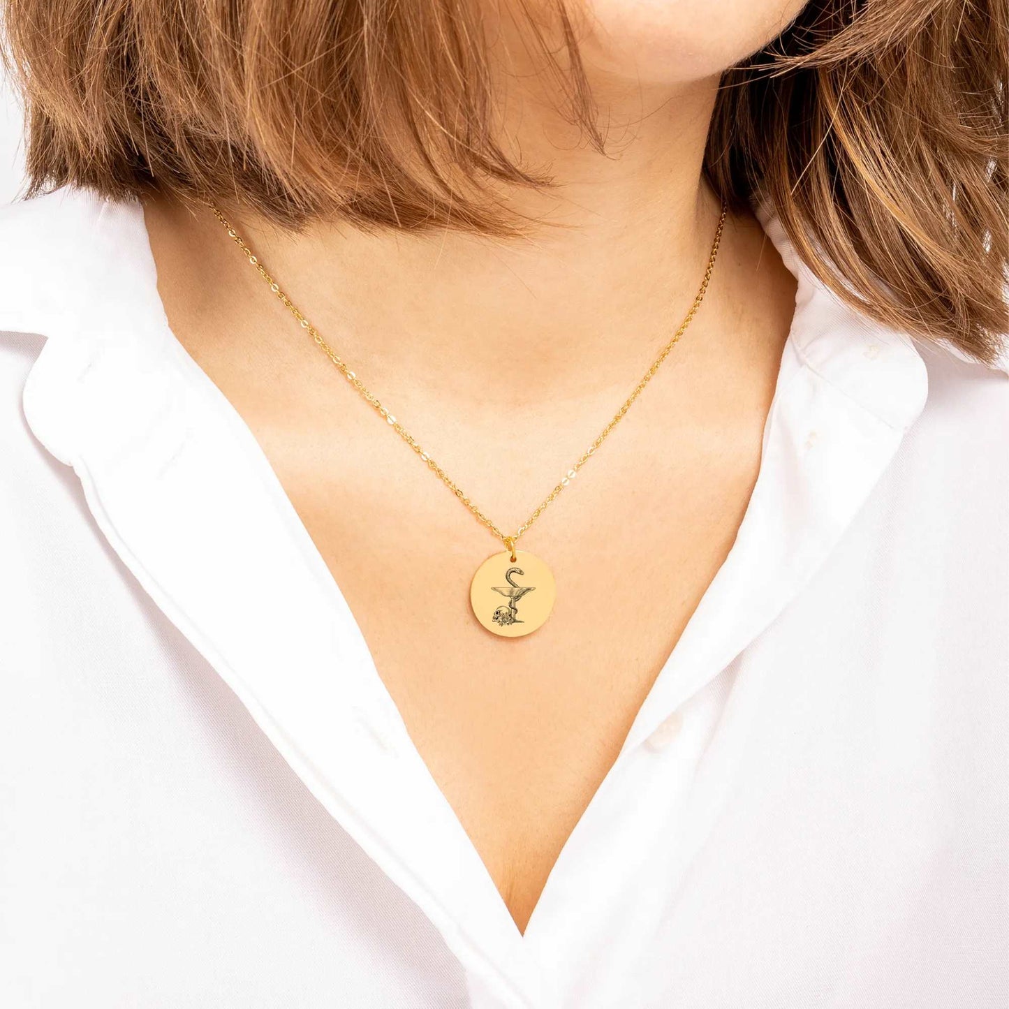 Custom Bowl of Hygiene pendant necklace for personalized style