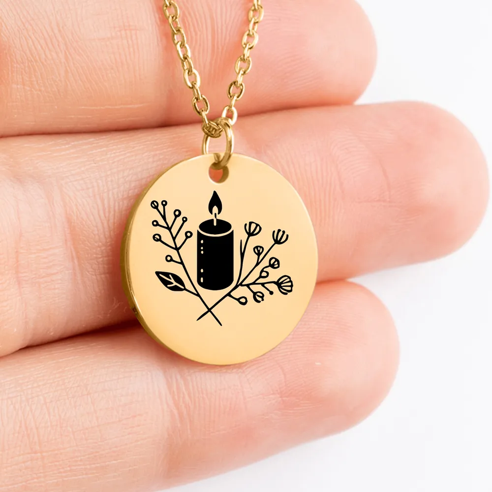Elegant candle charm pendant perfect gift for women
