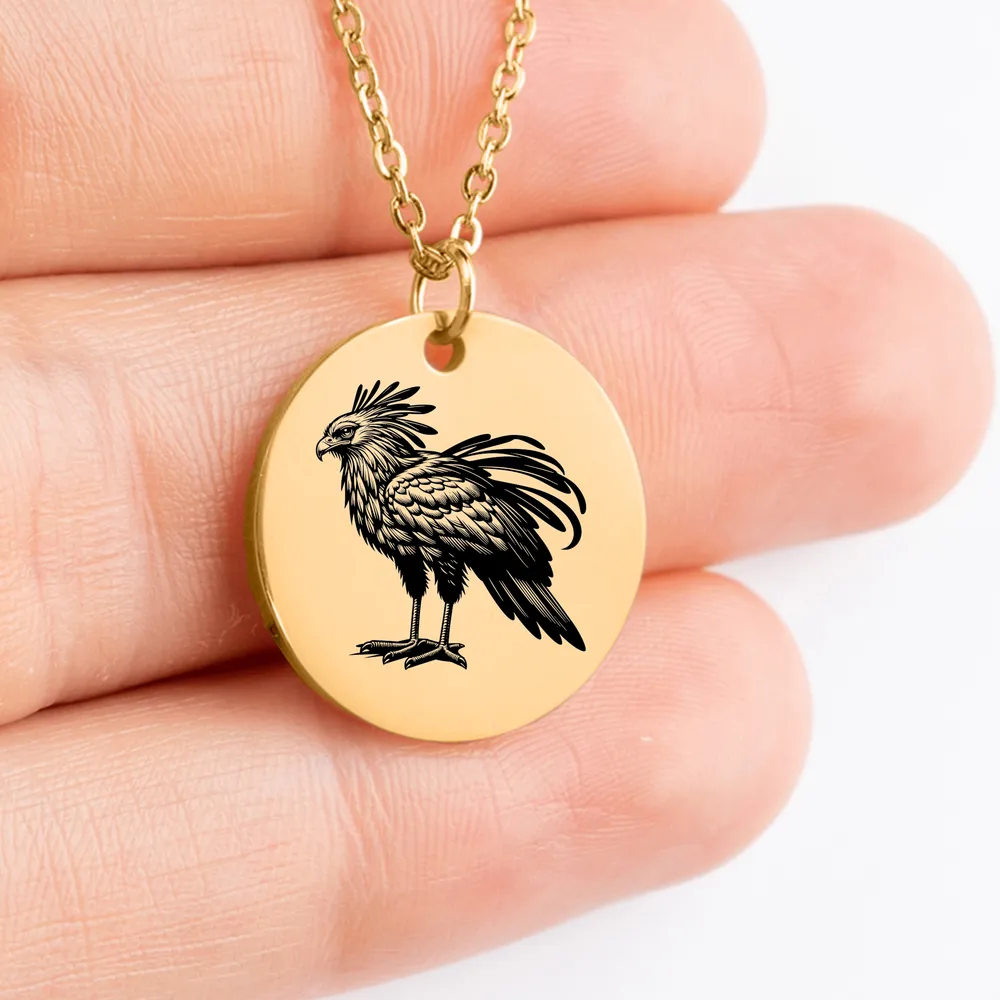 Beautiful Secretary Bird pendant for her gift idea