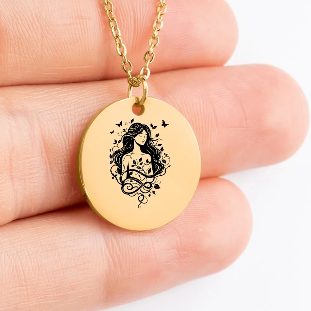 Gaia Goddess pendant with intricate design for meaningful gift