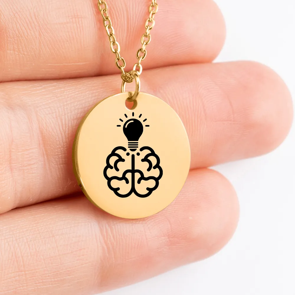 Custom Brain pendant necklace for personalized gift ideas