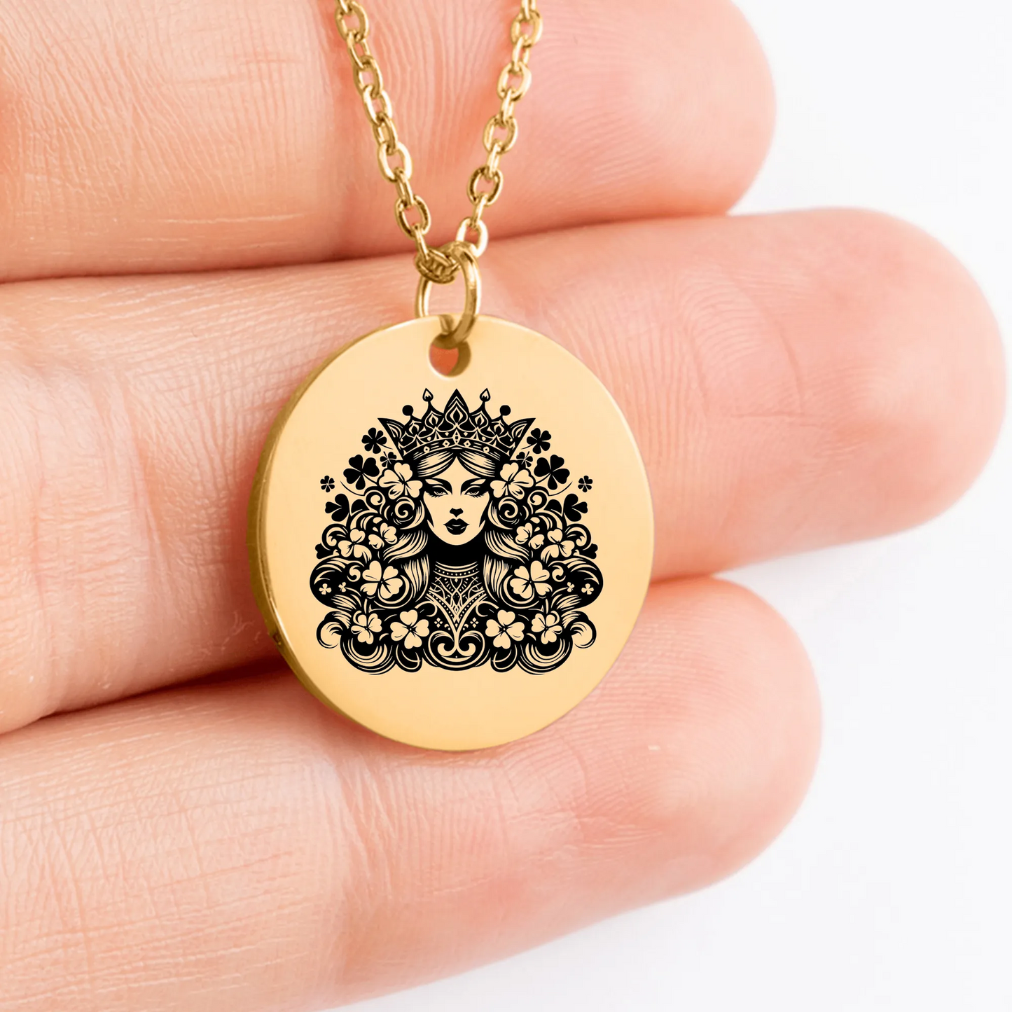Unique Queen of Clubs charm pendant as a stylish gift idea