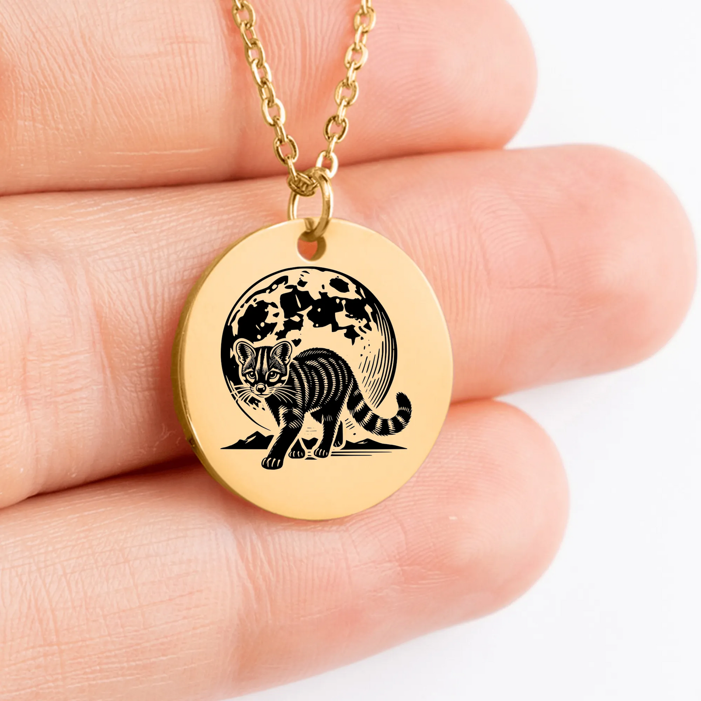 Handcrafted Genet Coin Pendant Necklace for a Meaningful Gift