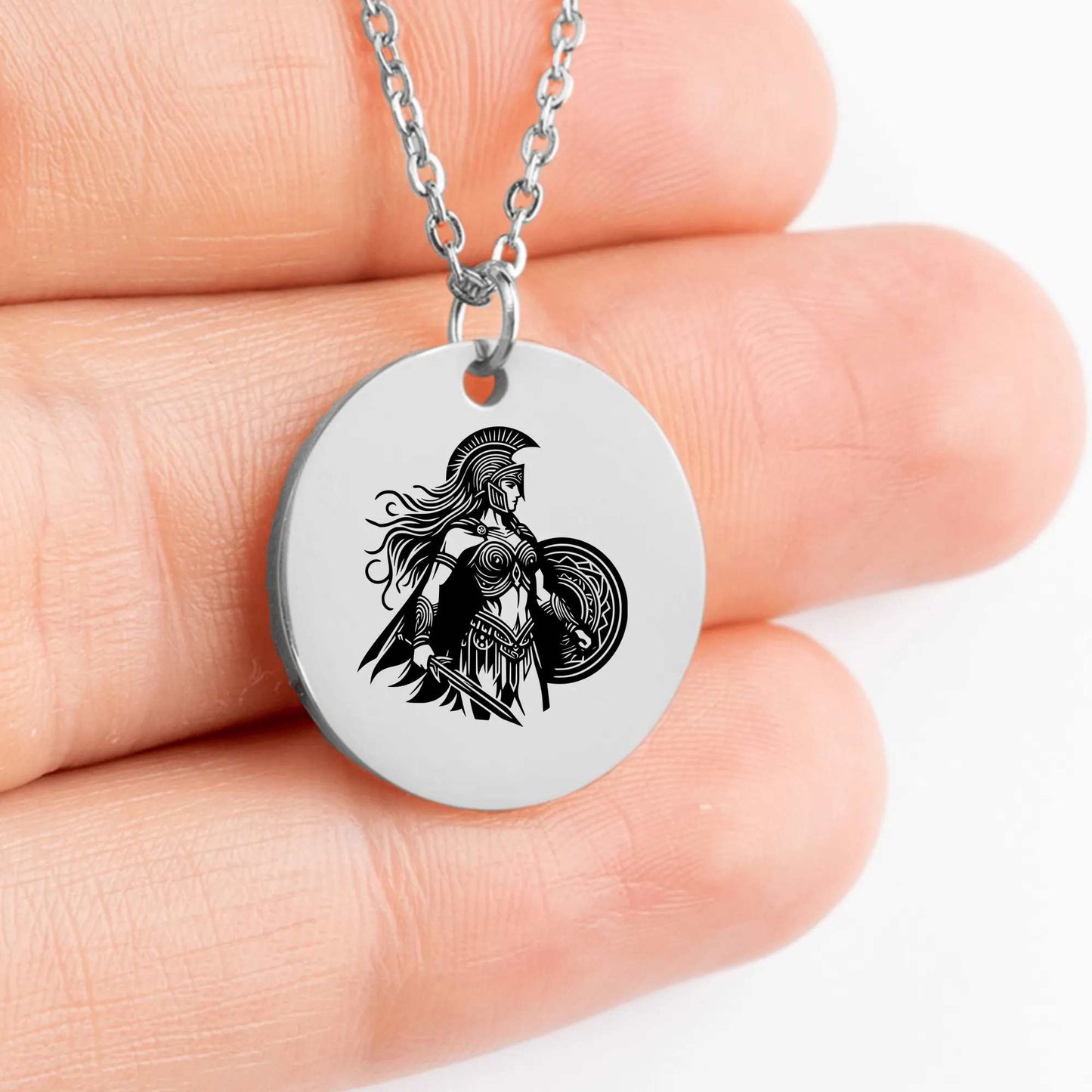 Stylish Amazon Warrior Medallion Necklace - Personalized Jewelry Gift