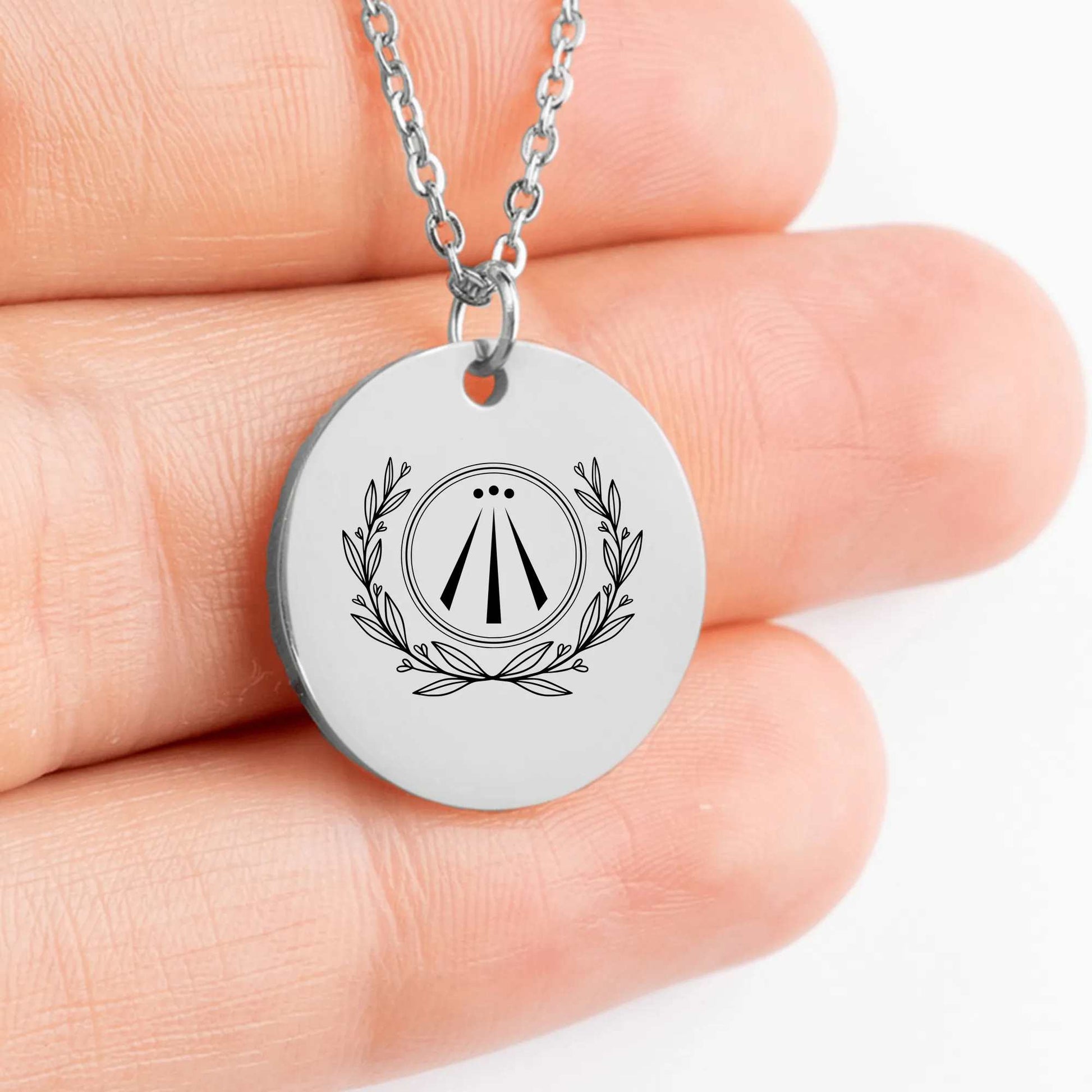 Elegant Awen Symbol Charm Necklace - Customized Jewelry Gift