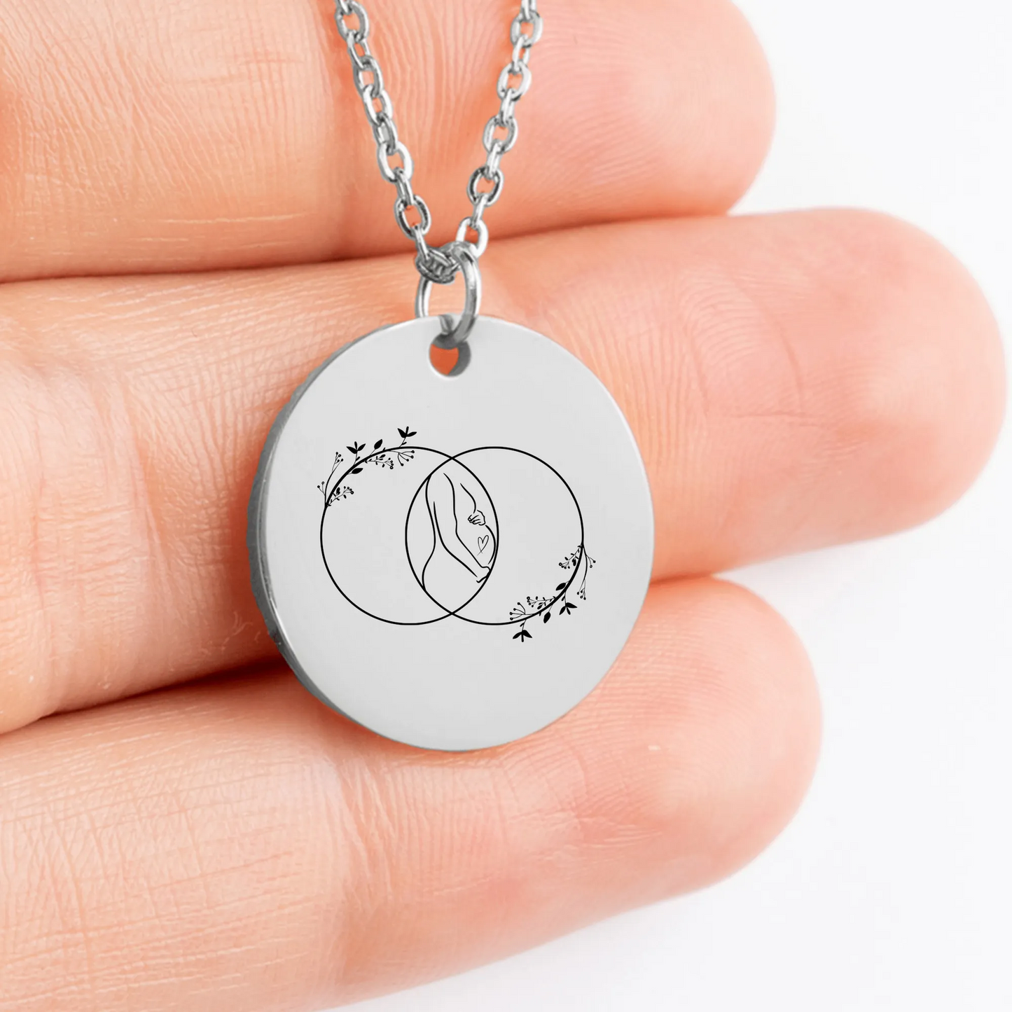 Vesica Piscis gift idea: sleek pendant necklace for her birthday