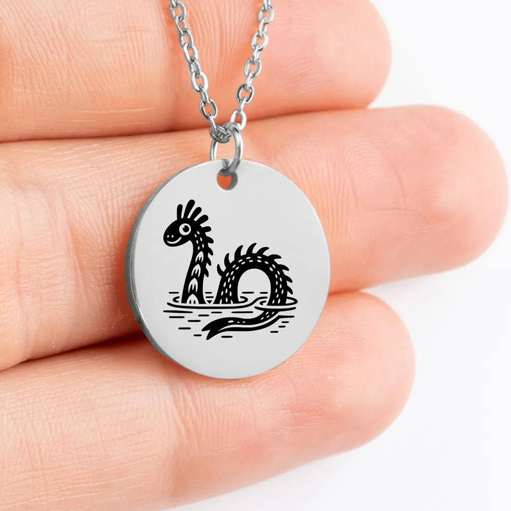 Custom Loch Ness Monster pendant necklace for personalized jewelry gifts