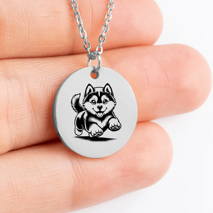 Husky amulet jewelry - unique gift for Husky breed enthusiasts