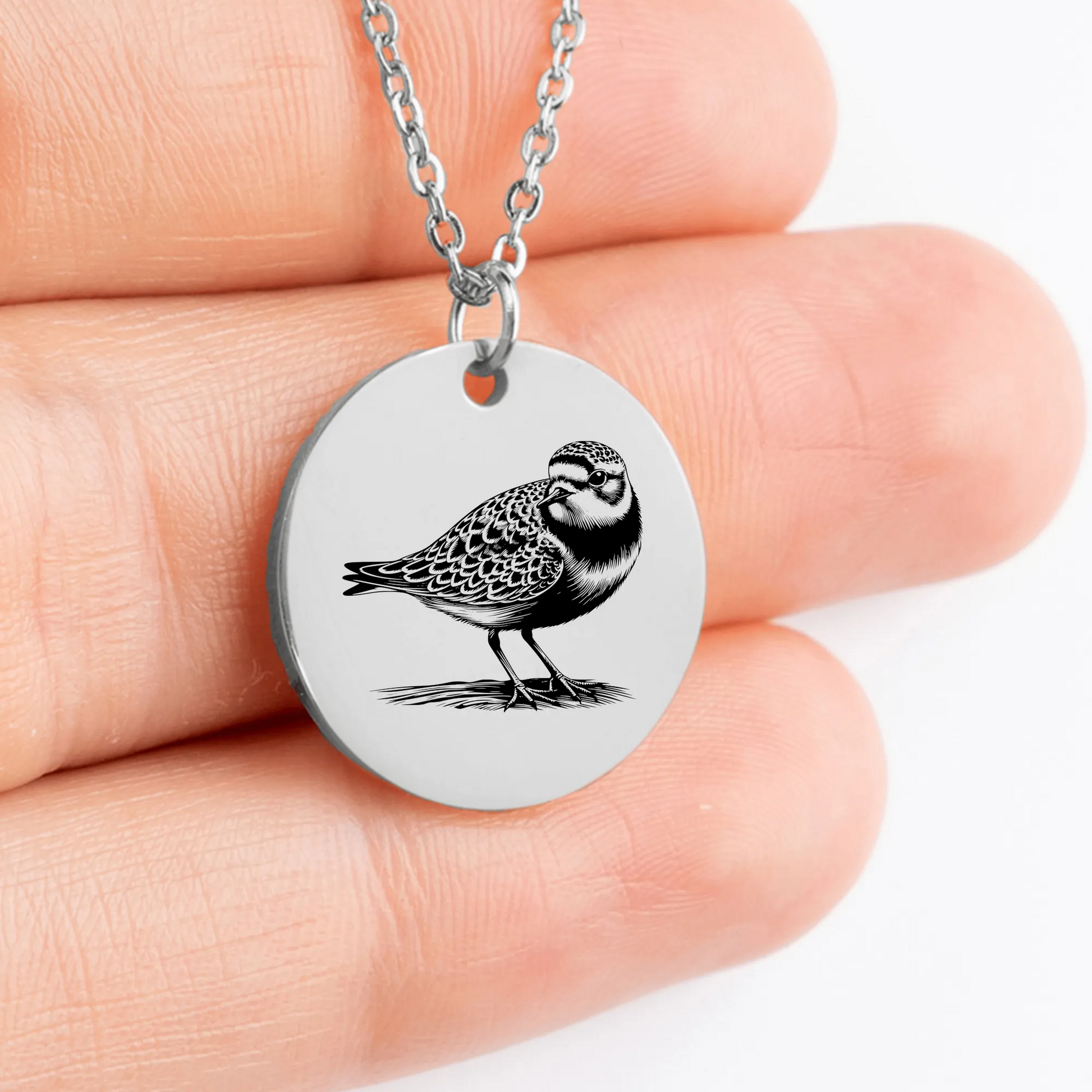 Beautiful Golden Plover Pendant Necklace for Nature Enthusiasts