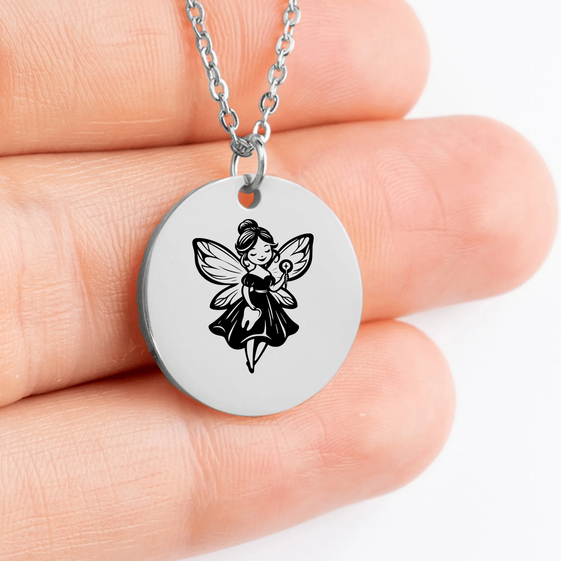 Custom Tooth Fairy medallion jewelry for boys and girls