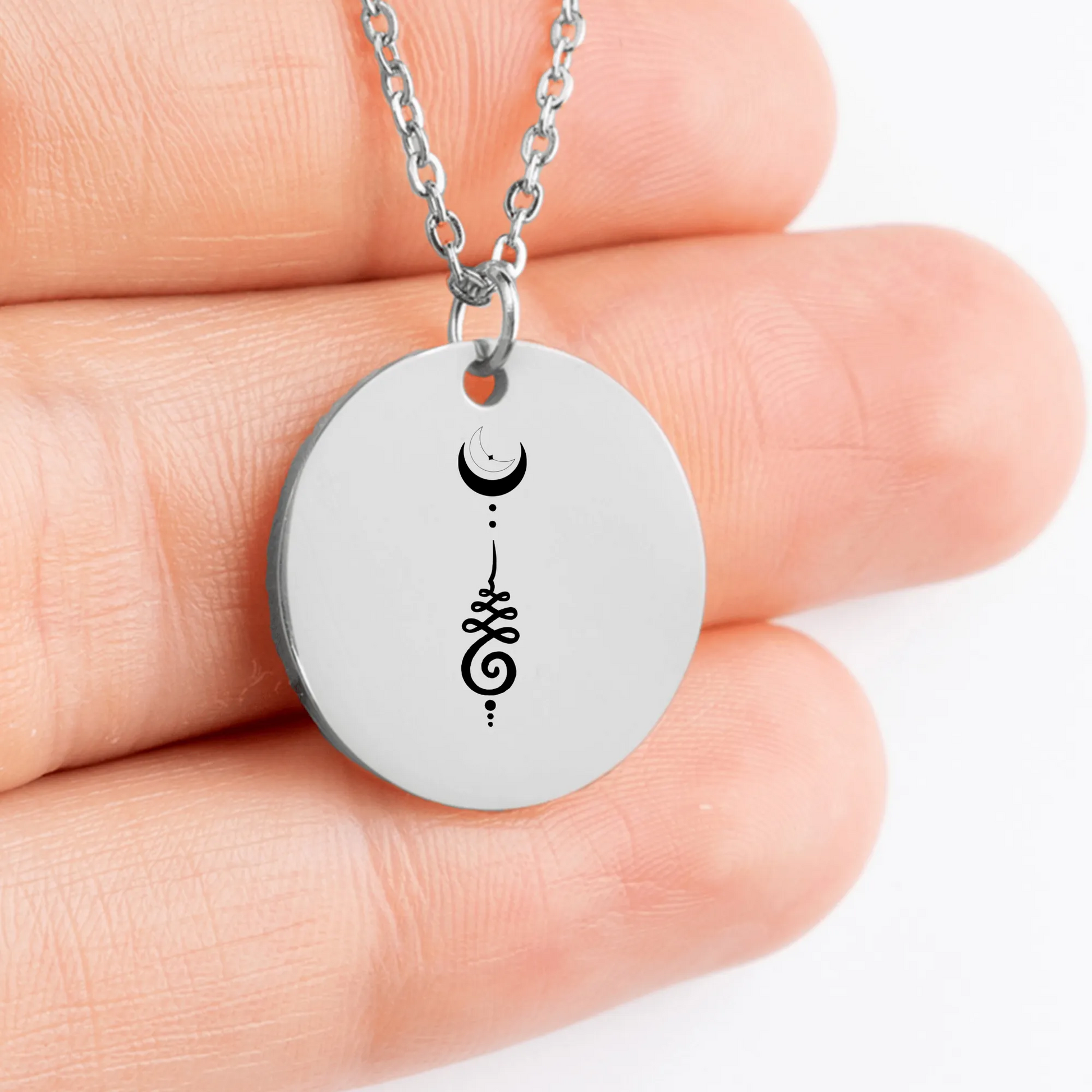 Personalized Unalome Symbol amulet pendant for charm necklace 