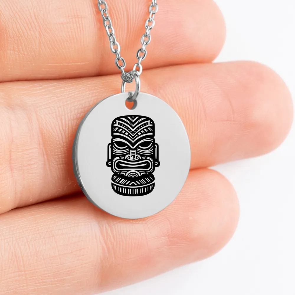 Unique Polynesian Tiki pendant for personalized jewelry gifts