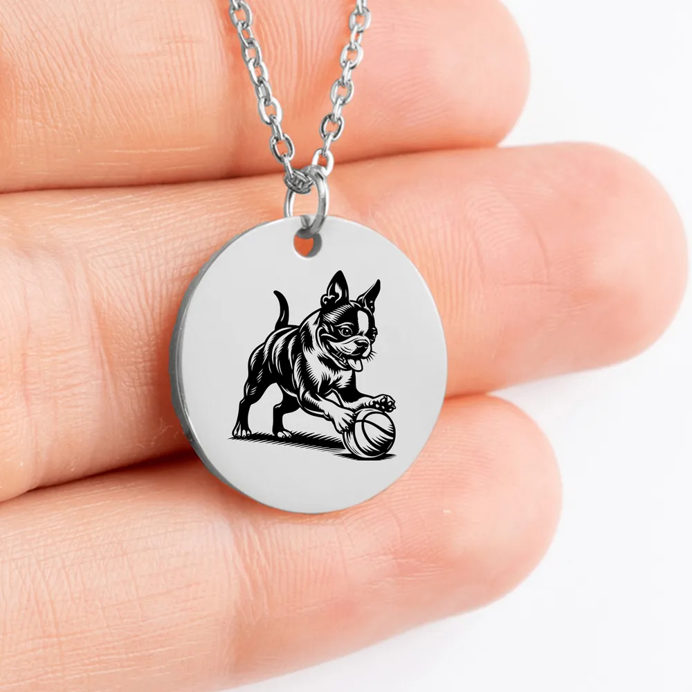 Custom Boston Terrier pendant necklace