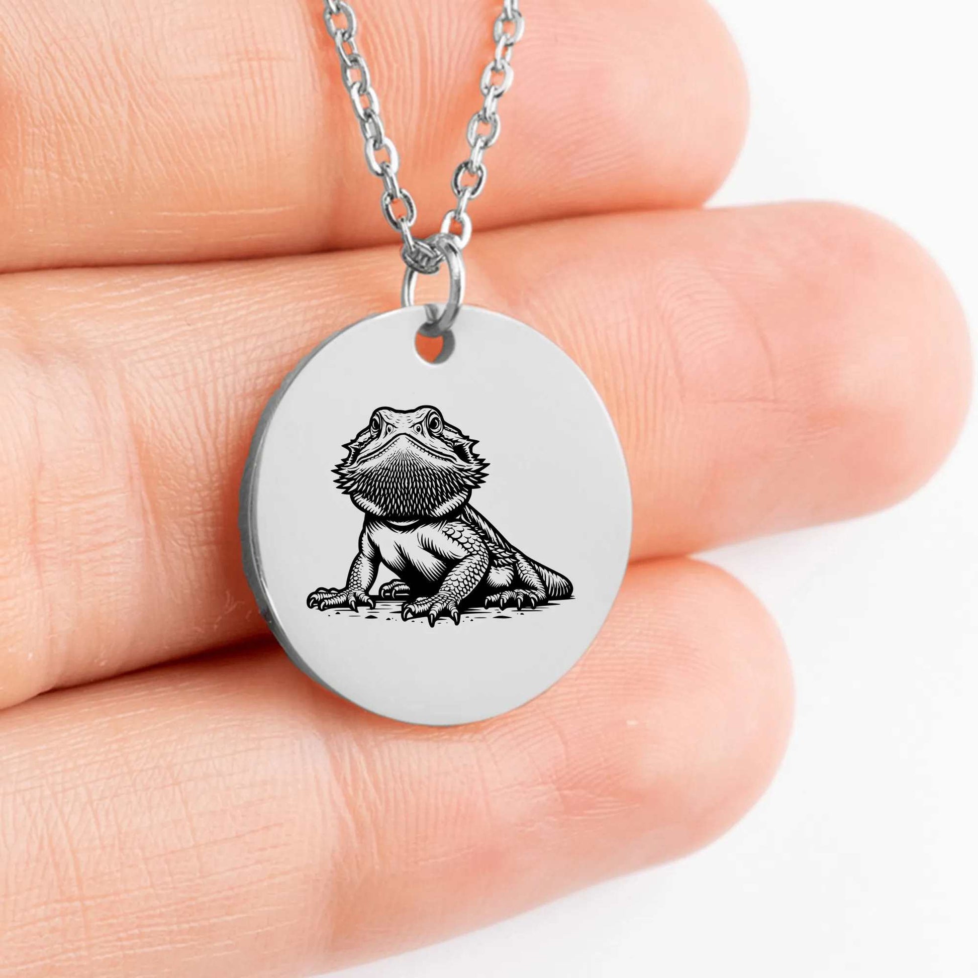 Unique Bearded Dragon pendant necklace for reptile lovers