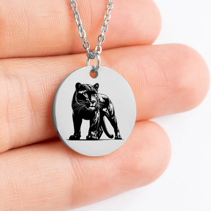 Panther charm necklace, custom jewelry gift