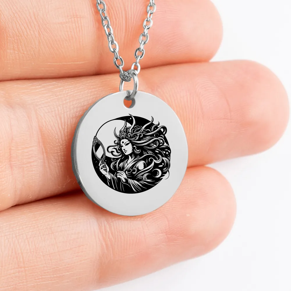 Tsukuyomi Japanese God necklace - custom amulet pendant charm