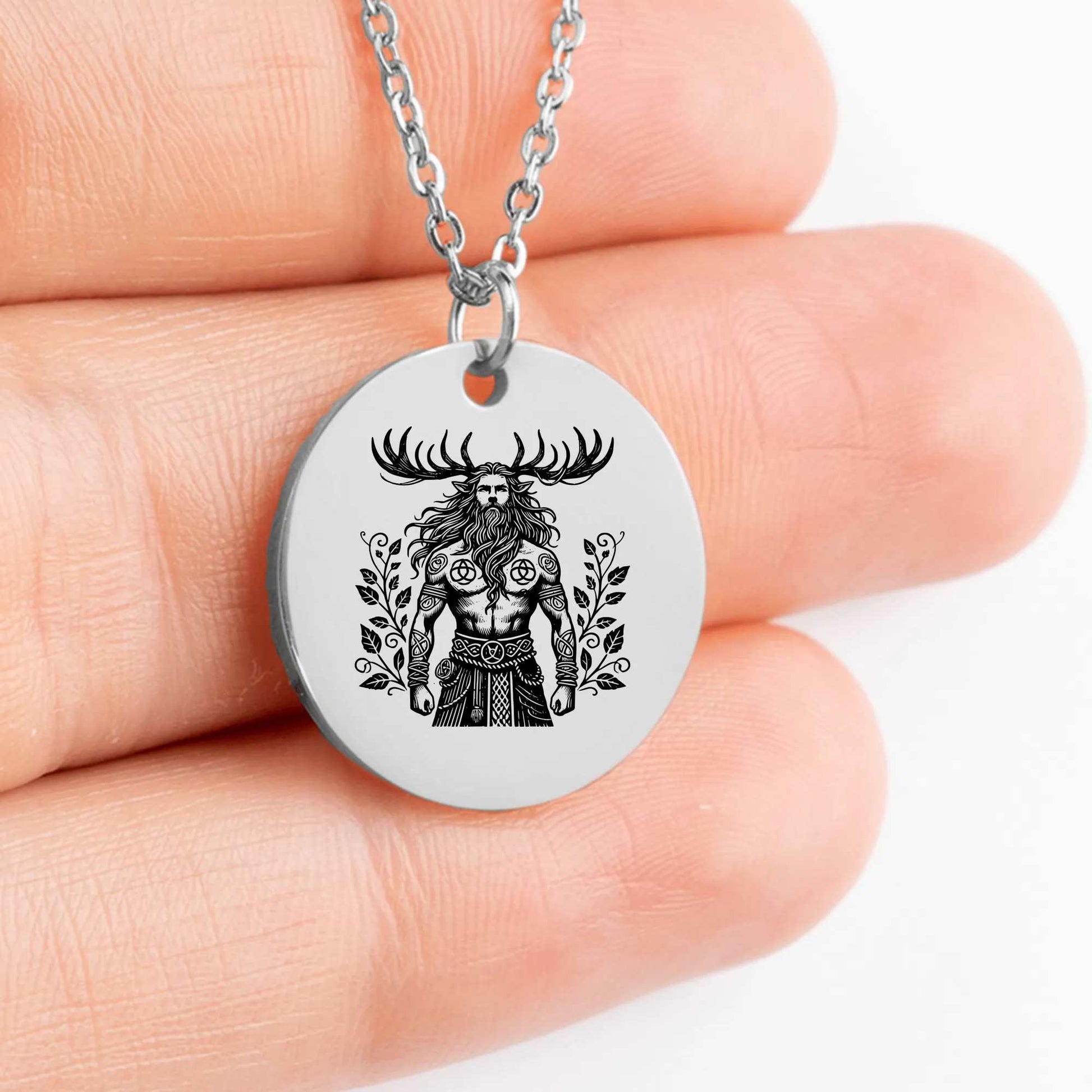 Custom Cernunnos God amulet necklace for him