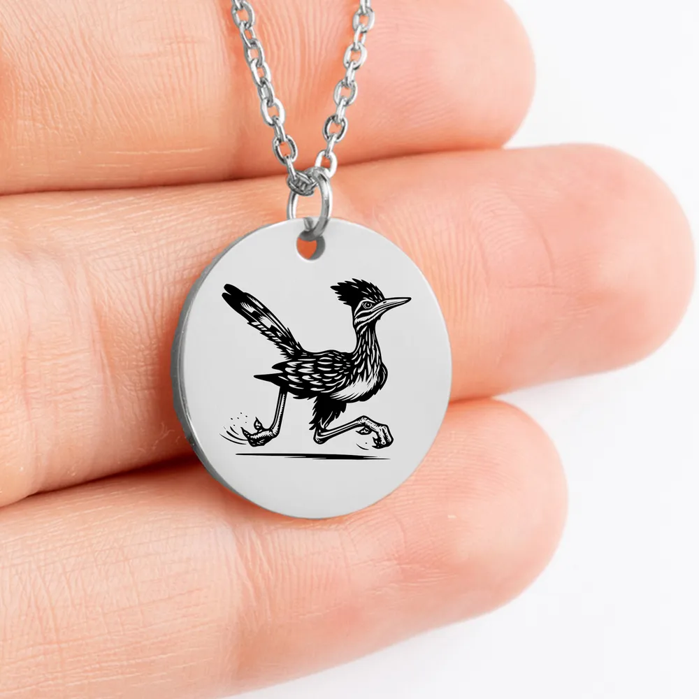 Unique personalized Roadrunner amulet pendant for gift idea