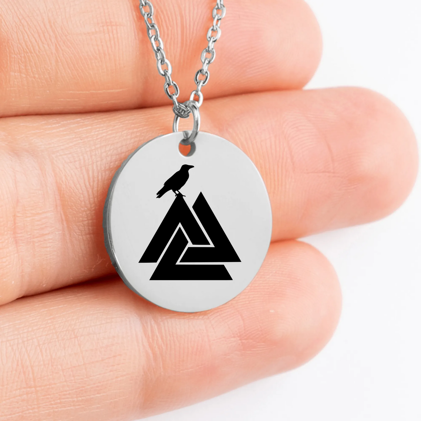 Unique Valknut Symbol amulet charm necklace for men and women