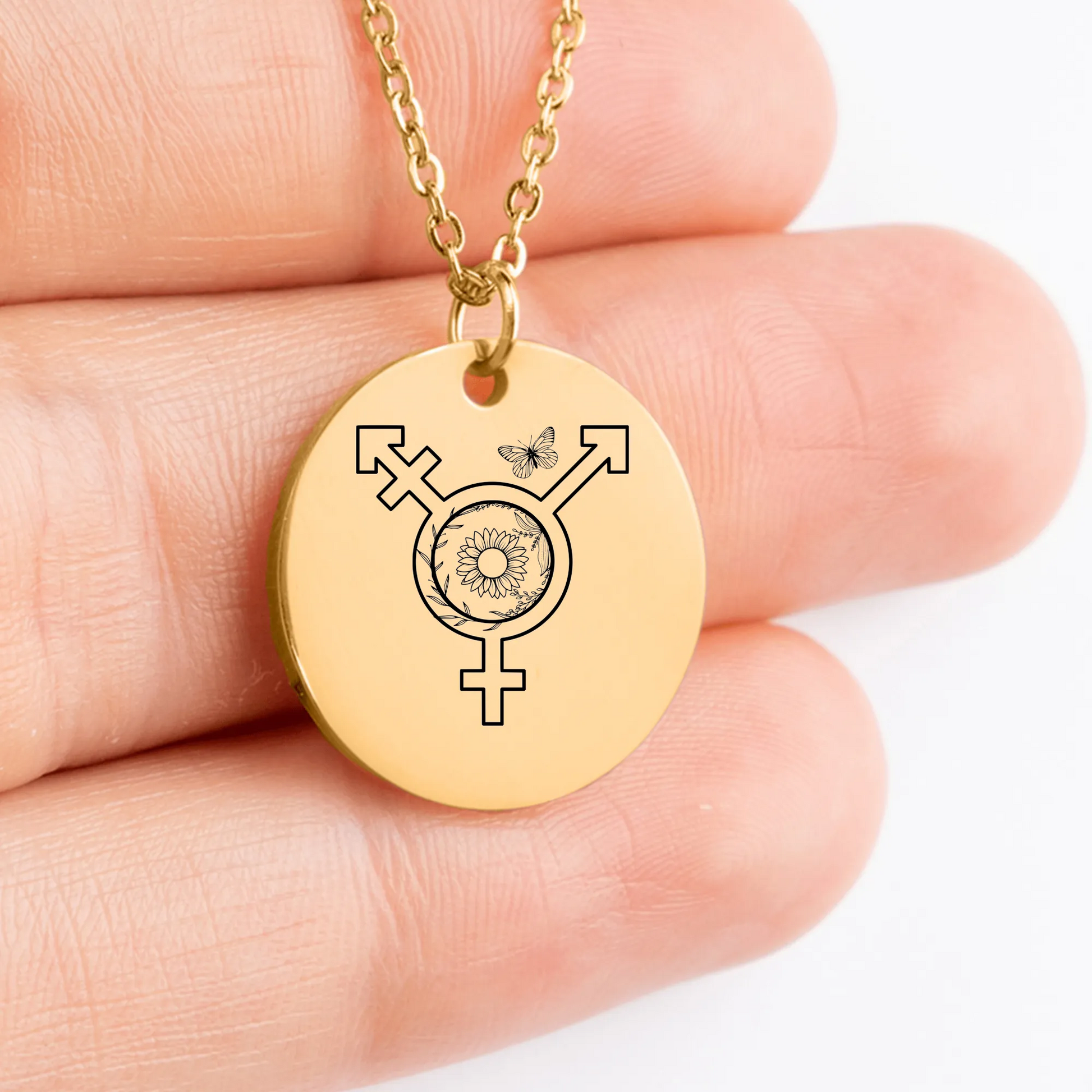 Trendy transgender pendant necklace as a thoughtful gift