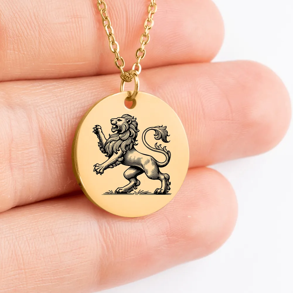 Stunning Lion Rampant charm necklace for jewelry lovers