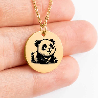 Handcrafted Baby Panda Amulet Pendant for Unique Look