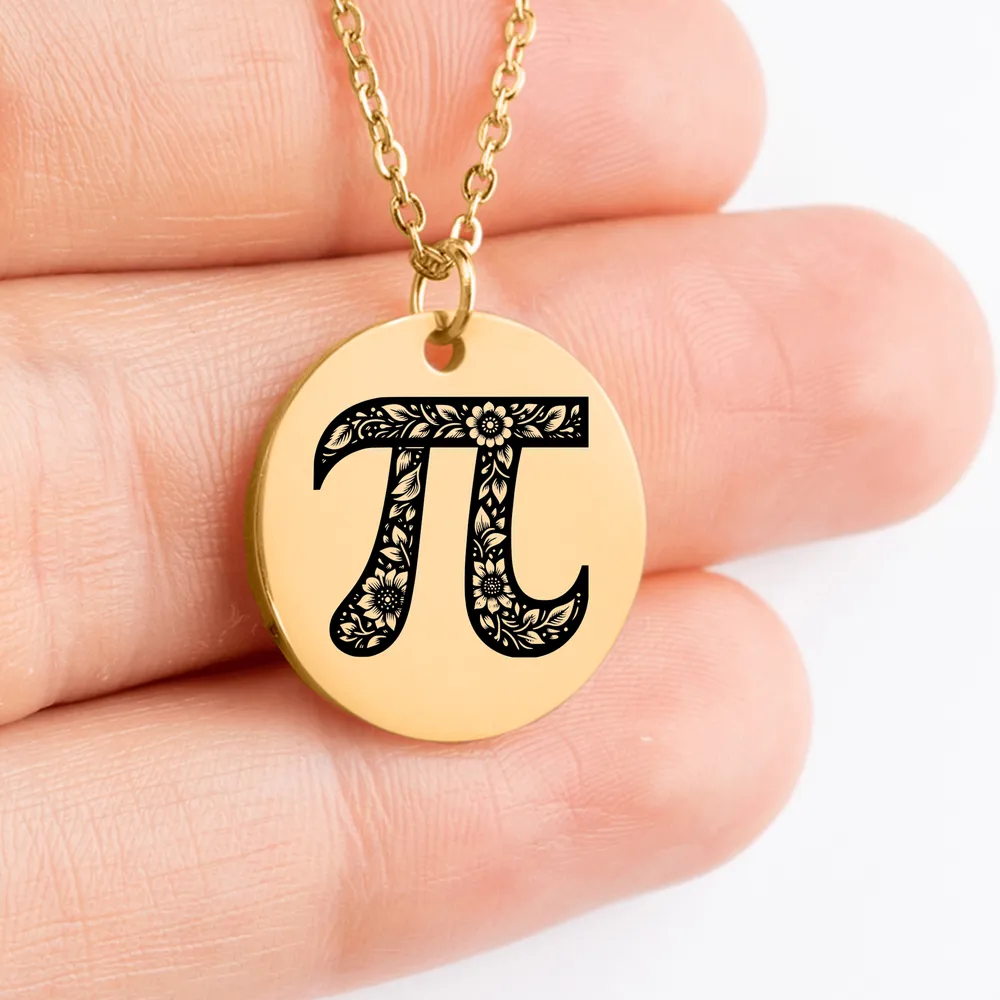 Unique Pi Symbol amulet jewelry charm