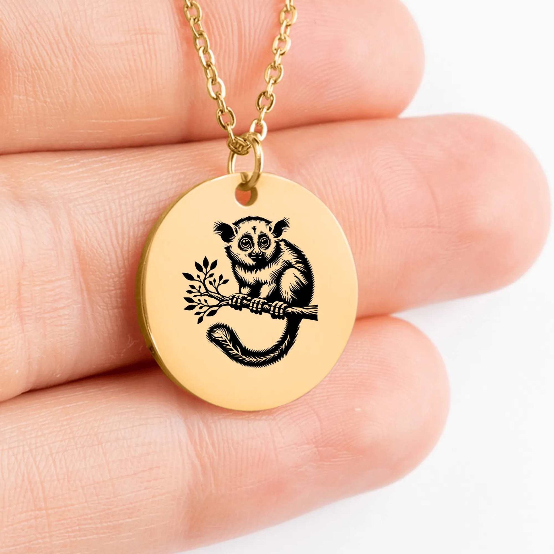 Intricate Aye Aye Medallion Necklace - Stunning Personalized Gift