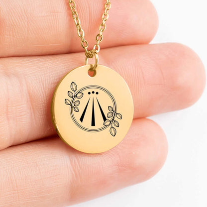 Personalized Awen Symbol Pendant - Handcrafted Jewelry