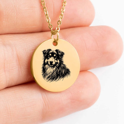 Custom Australian Shepherd coin necklace gift idea for dog lovers