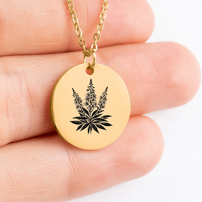 Custom Fireweed Flower amulet necklace for charm jewelry lovers