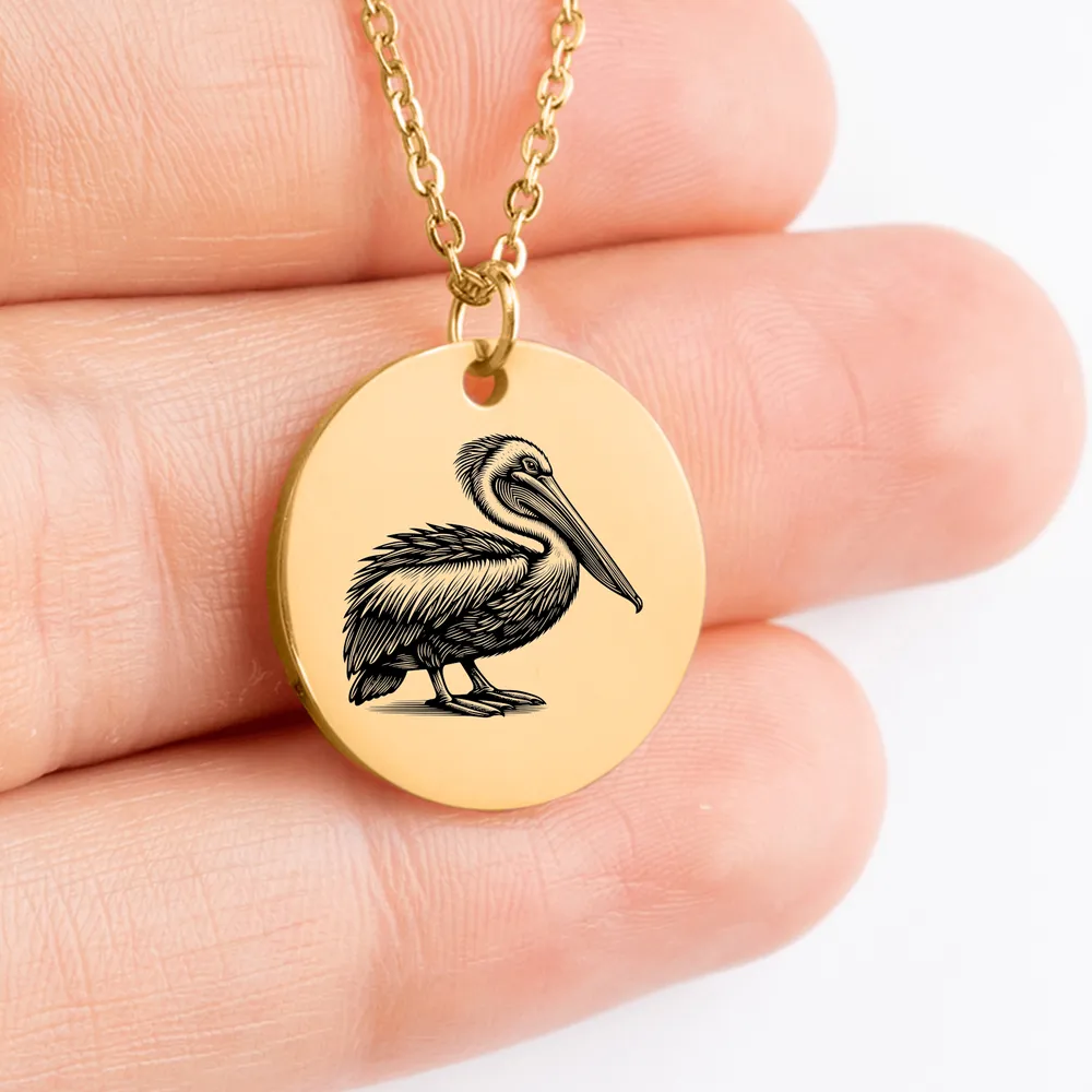 Beautiful Pelican necklace charm for nature lovers