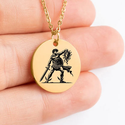 Exquisite Perseus Greek God charm pendant, ideal jewelry gift for her