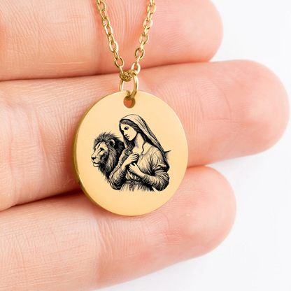 Handcrafted Saint Mary of Egypt pendant, unique gift idea, personalized jewelry