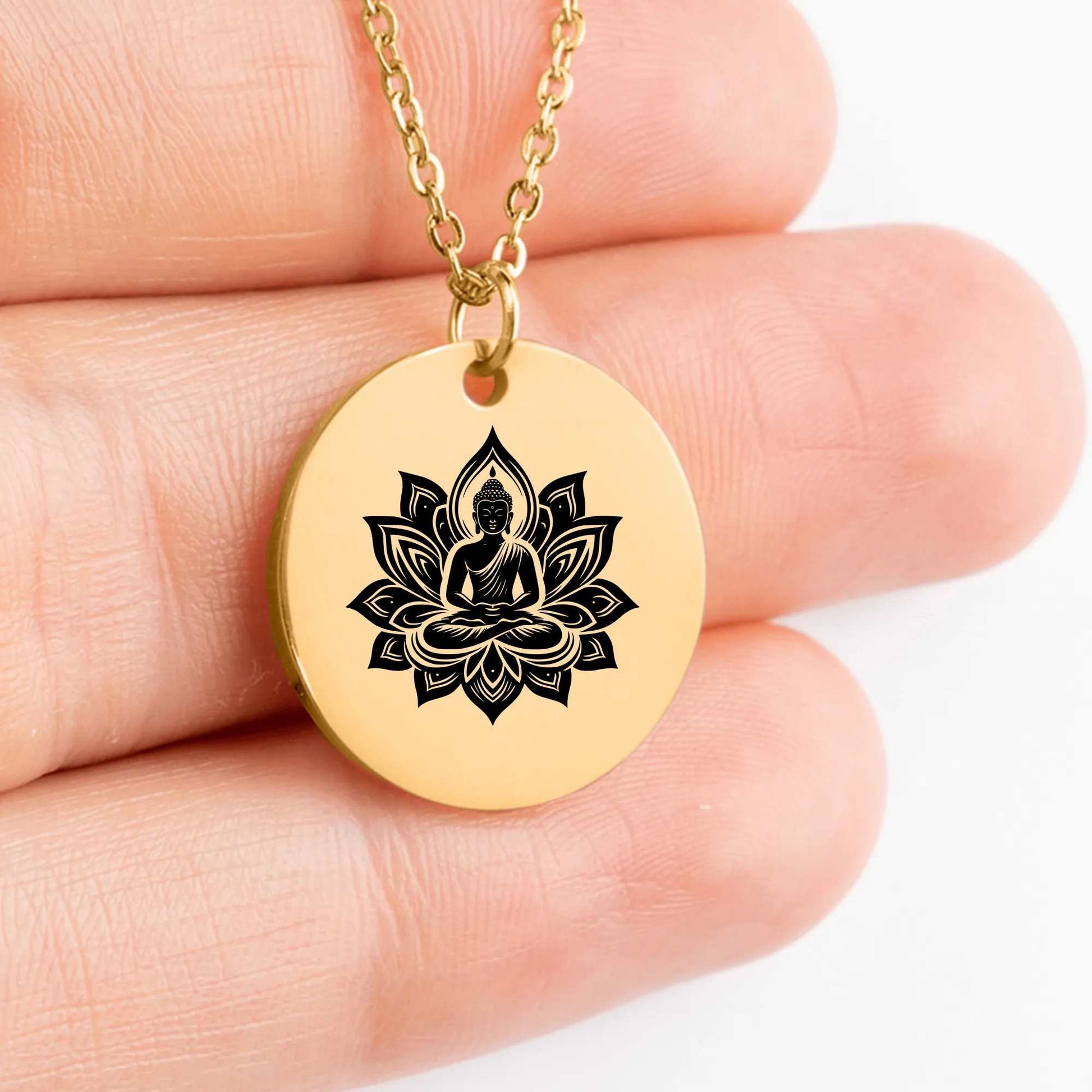 Stylish Buddha medallion pendant for meaningful gift idea 