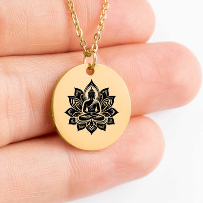 Stylish Buddha medallion pendant for meaningful gift idea 