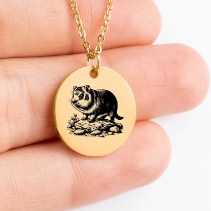 Unique custom Rock Hyrax necklace