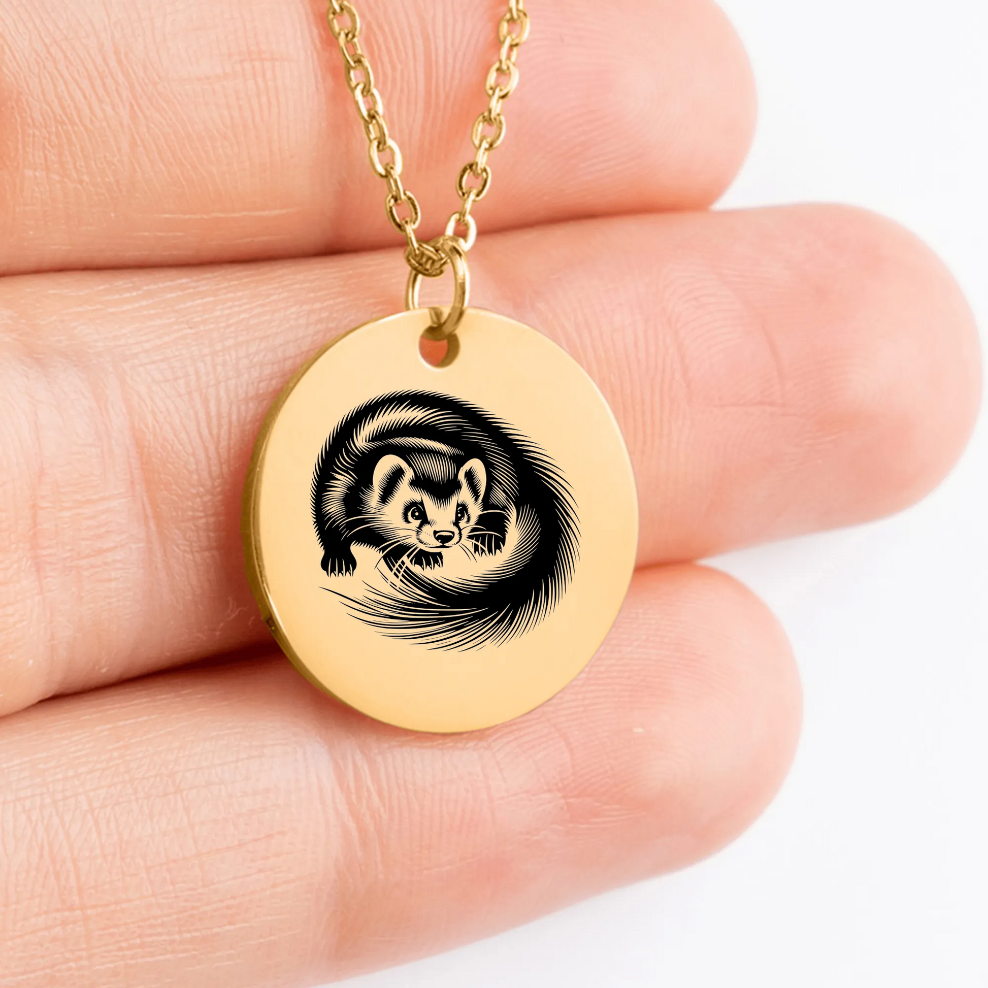 Handcrafted Mink pendant necklace - perfect personalized custom gift idea