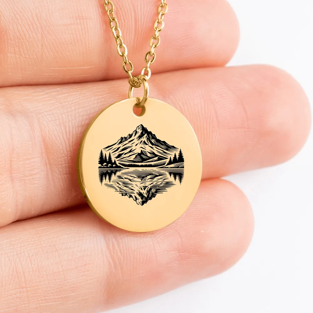 Custom Mount Hood pendant necklace for outdoor adventurers