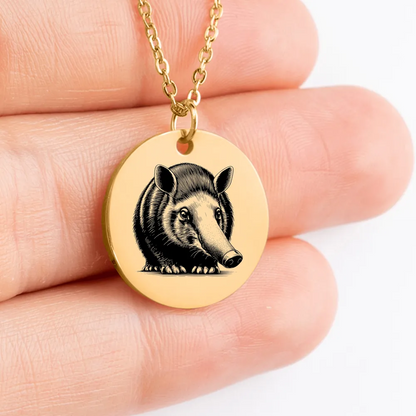 Custom Aardvark charm pendant necklace for unique jewelry gift