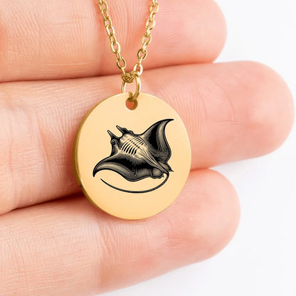 Custom Manta Ray pendant for sea life enthusiasts