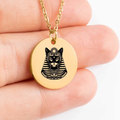 Beautiful Bastet Egyptian Cat Goddess charm necklace