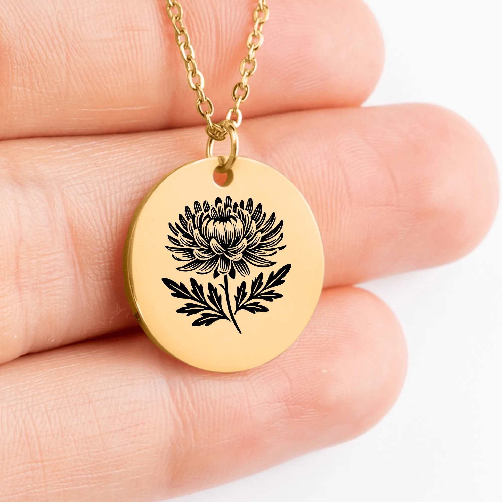 Floral Aster charm necklace - a beautiful jewelry gift