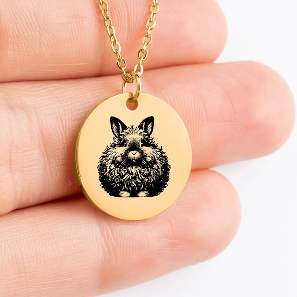 Unique Angora Rabbit charm jewelry gift idea