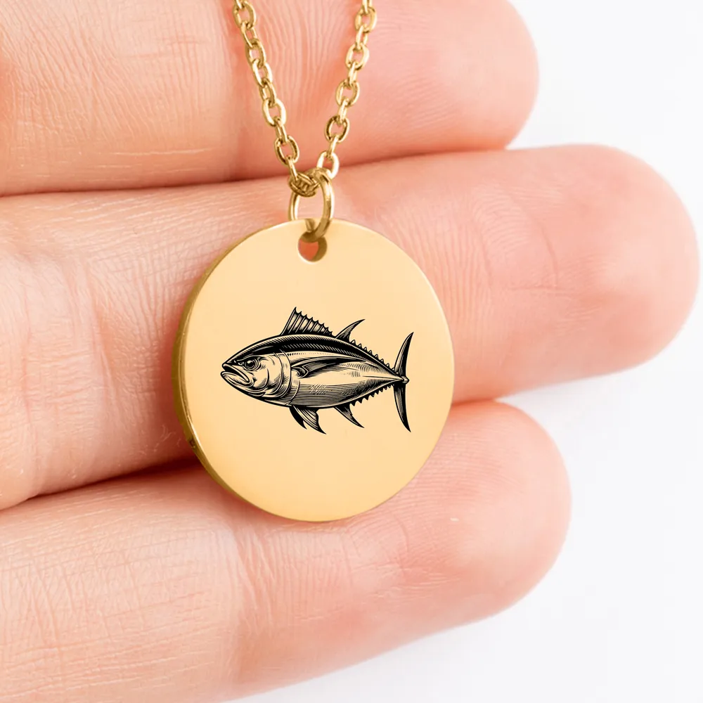 Beautiful handmade Tuna pendant charm jewelry for ocean lovers